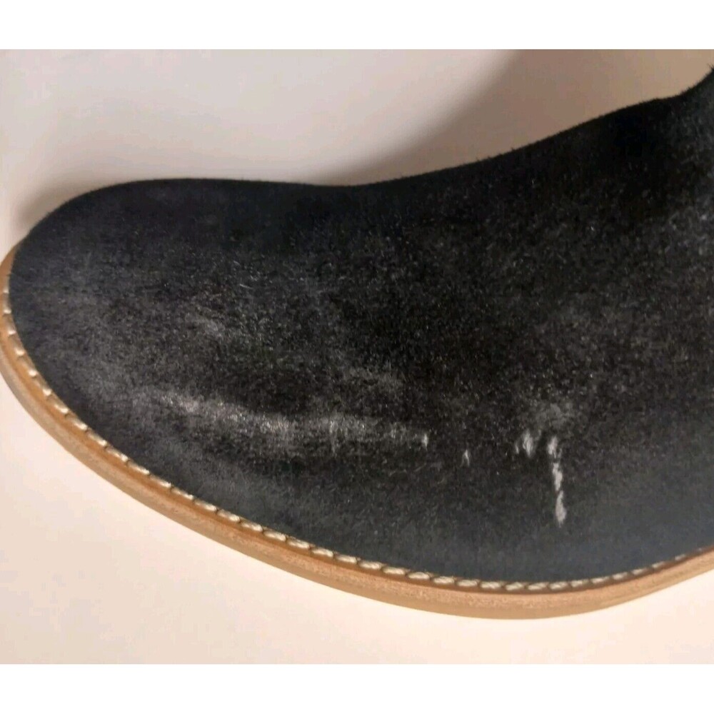 PAUL GREEN Sz 5.5 Sante Soft Black Suede Stretch Panel Zip-up Bootie Western - Picture 11 of 16